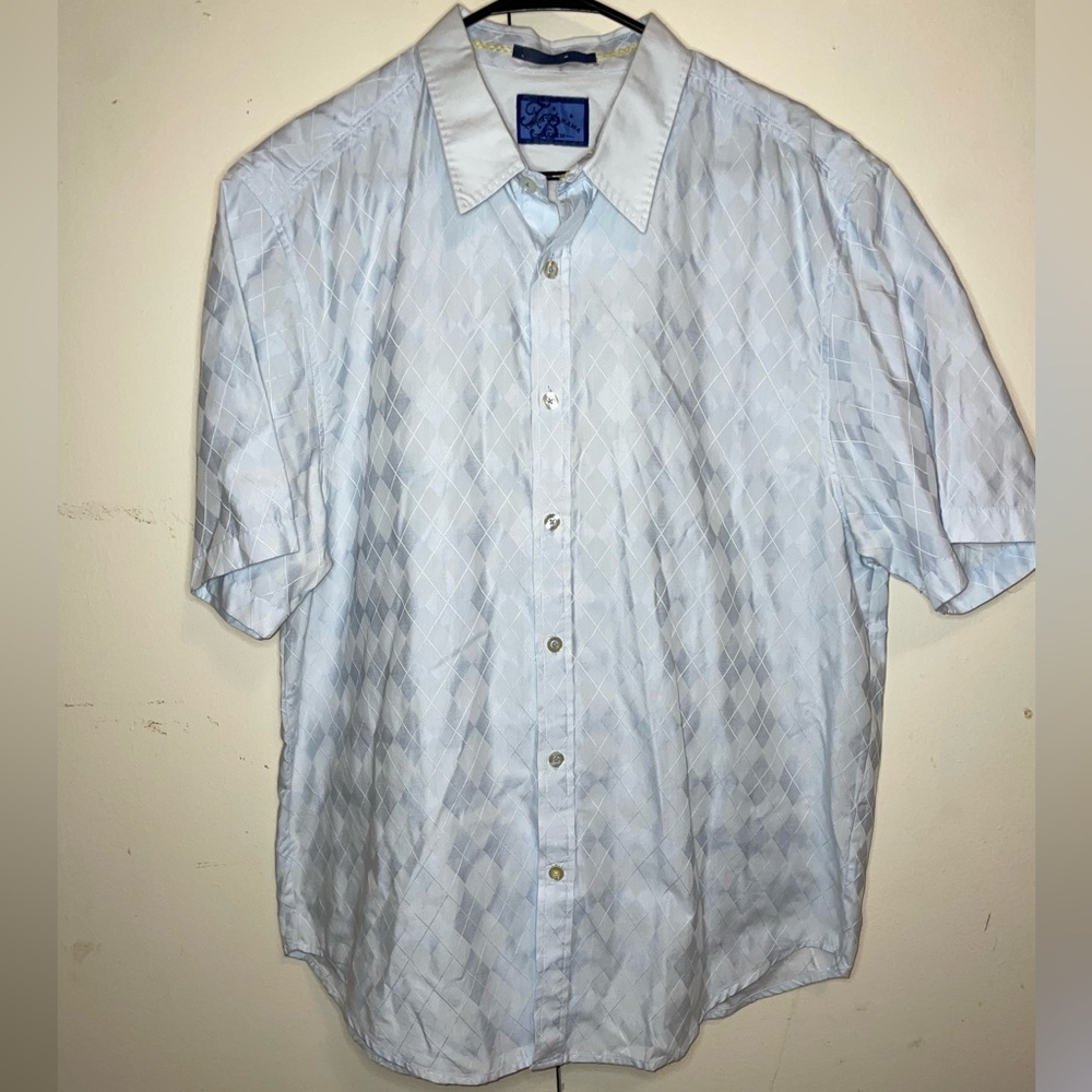tommy bahama blue button down shirt xl